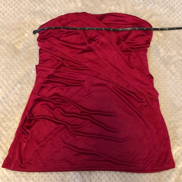 Burgundy Strapless Tube Top - Picture 3 of 9